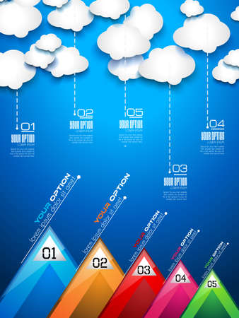Modern Abstract Infographic template to display data, product ranking, services classification, statistics display,results and so on.のイラスト素材
