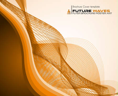 Abtract waves background for brochures and flyers design. The template is ideal also for business cards, advertisement, posters and presentations.のイラスト素材