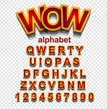 Colorful Funny Simple Font for Cartoon project, Child event poster, Parties invitations, small event or advertising posters. Isolated letters with shadow effect. Ready to copy and paste on every surface.のイラスト素材