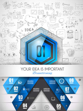 Infographic Abstract template with 4 choices glass buttons with shiny effect. Ideal for marketing and printed material, product classifications, ranking, business solutionsのイラスト素材