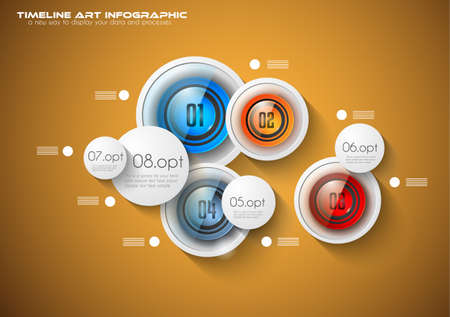 Infographic Abstract template with multiple choices glass buttons with shiny effect. Ideal for marketing and printed material, product classifications, ranking, business solutionsのイラスト素材