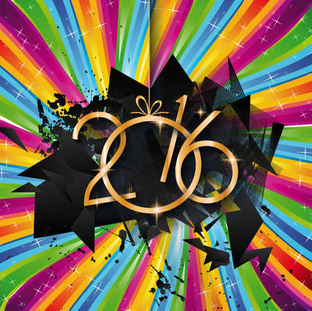 2016 Merry Christmas and Happy New Year Background for your dinner invitationsのイラスト素材