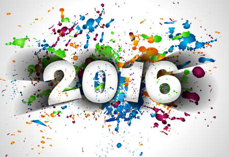 2016 Merry Chrstmas and Happy New Year Background for your dinner invitations