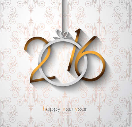 2016 Merry Chrstmas and Happy New Year Background for your dinner invitations, festive posters, restaurant menu cover, book cover,promotional depliant, Elegant greetings cards and so on.のイラスト素材
