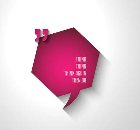 Quotation Mark Frame with Flat style and space for text. Modern template layout for phrases citation, famous quotations, ideas, advertising, printed material and so on.のイラスト素材