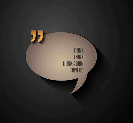 Quotation Mark Frame with Flat style and space for textのイラスト素材