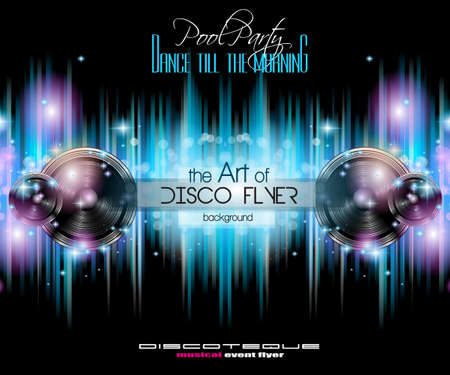 Club Disco Flyer Set with Music Elements and Colorful Scalable backgrounds. A lot of diffente style flyer for your techno, hip hop, electro or metal  music event Posters and advertising printed material.のイラスト素材