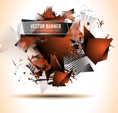 Abstract Background with Shapes Explosion For Cover, Flyers template, Brochure Layouts, Prnted Material, Business Cards, Magazine Page Patterns.のイラスト素材