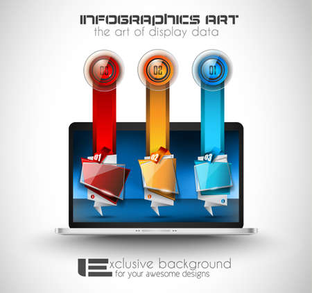 Clean Infographic Layout Template for data and information analysis with a number of solutions available. Ideal for product presentation, item ranking, ideas evaluation and so on.のイラスト素材