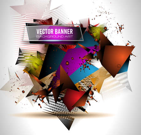 Abstract Background with Shapes Explosion For Cover, Flyers template, Brochure Layouts, Prnted Material, Business Cards, Magazine Page Patterns.のイラスト素材