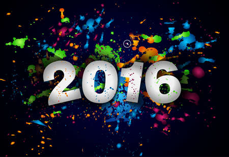 2016 Happy New Year Background for your Christmas Flyers, dinner invitations, festive posters, restaurant menu cover, book cover,promotional depliant, Elegant greetings cards and so on.のイラスト素材