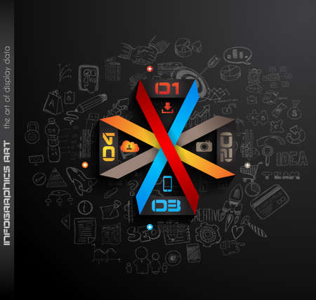 Infographic template for your business solutions presentation. のイラスト素材