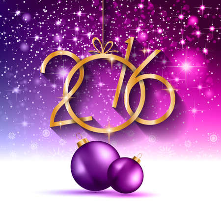 2016 Christmas and Happy New Year Party flyer. Complete layout with space for text for your dinner invitation, xmas parties or new year\'s eve party flyer.のイラスト素材