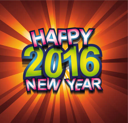 2016 Happy New Year Background for your Flyers and Greetings Card. Ideal to use for parties invitation, Dinner invitation, Christmas Meeting events and so on.のイラスト素材