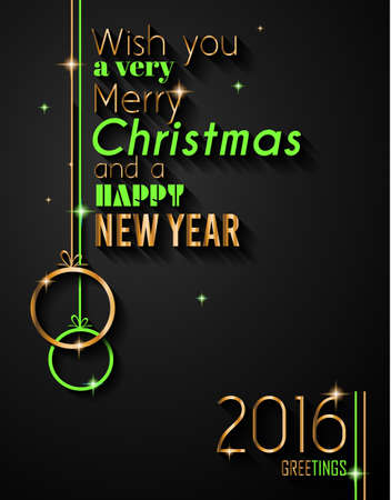 2016 Happy New Year and Merry Christmas Background for your seasonal wallpapers, greetings card, dinner invitations, pary flyers, covers and so on.のイラスト素材
