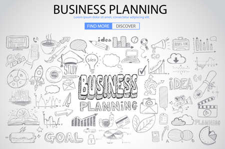 Business Planning Concept With Doodle Design Style Online