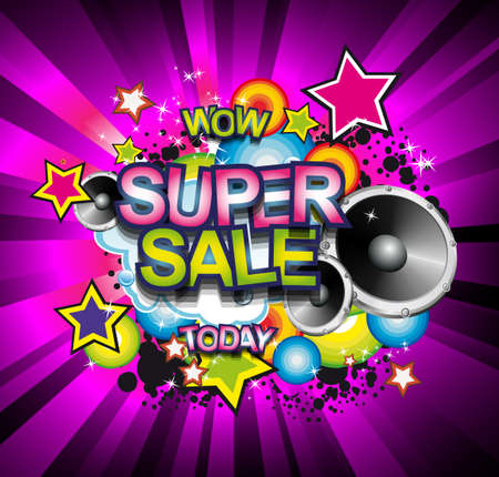 Super Sale Today background for your promotional posters, advertising shopping flyers, discount banners, clearence sales event, seasonal promotions and so on.のイラスト素材