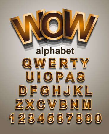 Funny Colorful Alphapet Font to use for children's parties invitations, school event posters, funny games descriptions, litttle boys brochure and so on!のイラスト素材