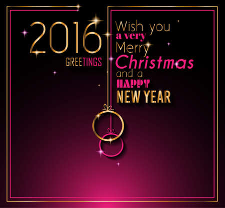 2016 Happy New Year and Merry Christmas Background for your seasonal wallpapers, greetings card, dinner invitations, pary flyers, covers and so on.のイラスト素材