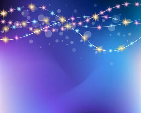 Christmas Lights Background for your seasonal wallpapers, Happy New Year Backgrounds, greetings card, dinner invitations, party flyers, covers and so on.のイラスト素材