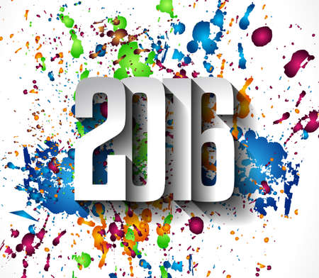 2016 Happy New Year and Merry Christmas Background for your seasonal wallpapers, greetings card, dinner invitations, pary flyers, covers and so on.のイラスト素材