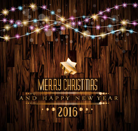 2016 Merry Christmas and Happy New Year Background for Seasonal Greetings Cards, Parties Flyer, Dineer Event Invitations, Xmas Cards and sp on.のイラスト素材