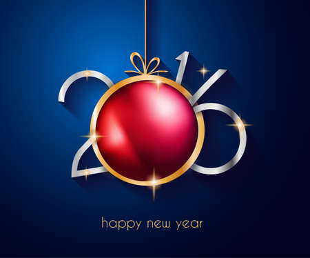 2016 Happy New Year and Merry Christmas Background for Seasonal Greetings Cards, Parties Flyer, Dinner Event Invitations, Xmas Cards and sp on.のイラスト素材