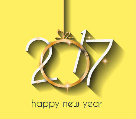 2017 Happy New Year Background for your Flyers and Greetings Card. Ideal to use for parties invitation, Dinner invitation, Christmas Meeting events and so on.のイラスト素材