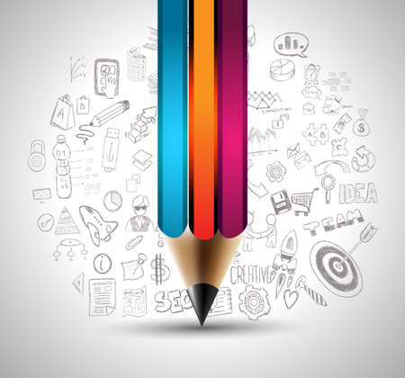 Clean Infographic Layout Template for data and information analysis with a number of solutions available. Ideal for product presentation, year production reports and so on.のイラスト素材