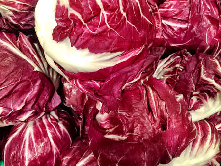 Close up of a big box of Salad at the super market in vegetables section.の写真素材