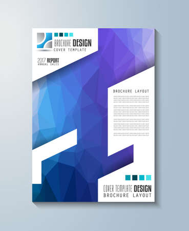 Brochure template, Flyer Design or Depliant Cover for business purposes. Elegant layout with space for text and images.のイラスト素材