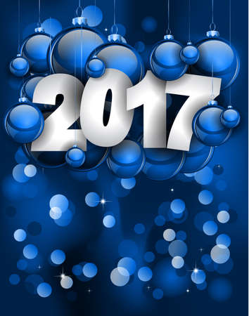 2017 Happy New Year Background for your Seasonal Flyers and Greetings Card or Christmas themed...