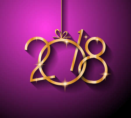 2018 Happy New Year Background for your Seasonal Flyers and Greetings Card or Christmas themed invitationsのイラスト素材