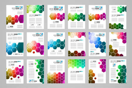 Set of Brochure template, Flyer Design or Depliant Cover for business presentation and magazine covers, annual reports and marketing generic purposes.のイラスト素材