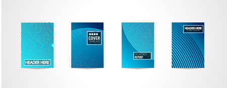 A4 Brochure Cover Mininal Design with Geometric shapes, colorful gradients and space for text, header, footer and titles. Futuristic Page Template.のイラスト素材