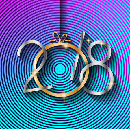 2018 Happy New Year Background for your Seasonal Flyers and Greetings Card or Christmas themed invitationsのイラスト素材