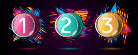 Modern Infographic Brochure template for product ranking, business presentation flyers and solutions classification. With abstract background elements and glossy icon numbers.のイラスト素材