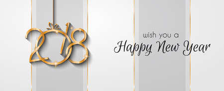 2018 Happy New Year greeting card.のイラスト素材