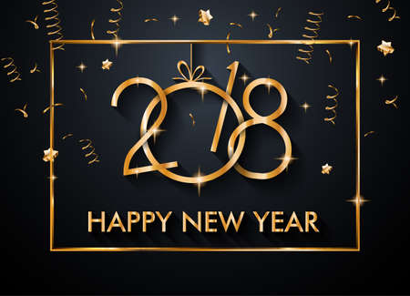 2018 Happy New Year Background for your Seasonal Flyers and Greetings Card or Christmas themed...