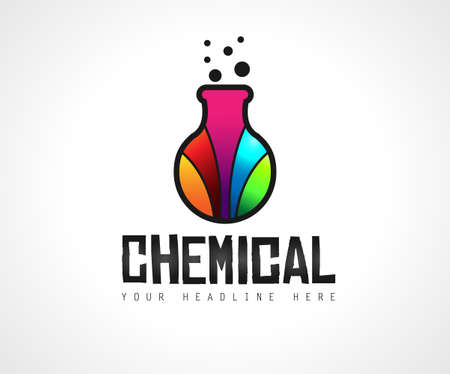Creative Chemical Colorful  Logo design for brand identity, company profile or corporate logos with clean elegant and modern style.のイラスト素材