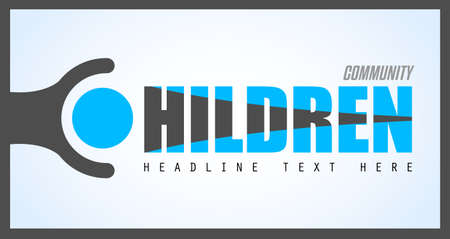 Creative Children Community Logo design for brand identity, company profile or corporate logos with clean elegant and modern style.のイラスト素材