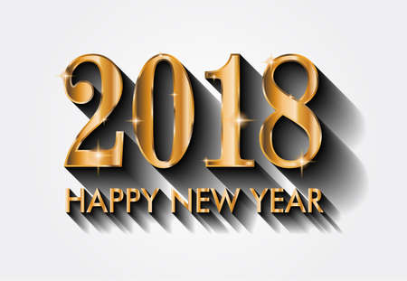2018 Happy New Year Background for your Seasonal Flyers and Greetings Card or Christmas themed invitationsのイラスト素材