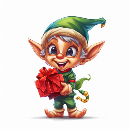 Christmas Themed Character Graphics Element created with Generative AIの素材