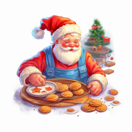 Christmas Themed Character Graphics Element created with Generative AIの素材