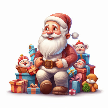 Christmas Themed Character Graphics Element created with Generative AIの素材