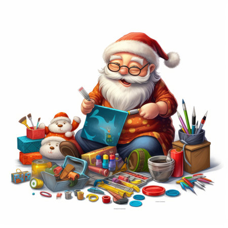 Christmas Themed Character Graphics Element created with Generative AIの素材