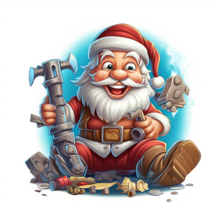 Christmas Themed Character Graphics Element created with Generative AIの素材