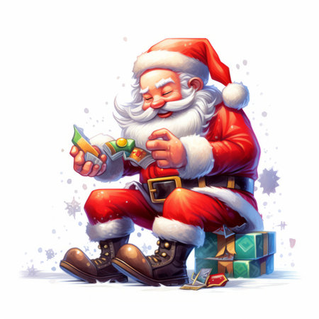 Christmas Themed Character Graphics Element created with Generative AIの素材