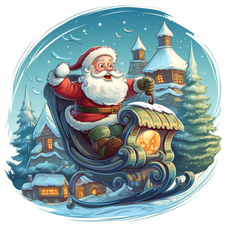 Christmas Themed Character Graphics Element created with Generative AIの素材