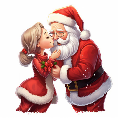 Christmas Themed Character Graphics Element created with Generative AIの素材
